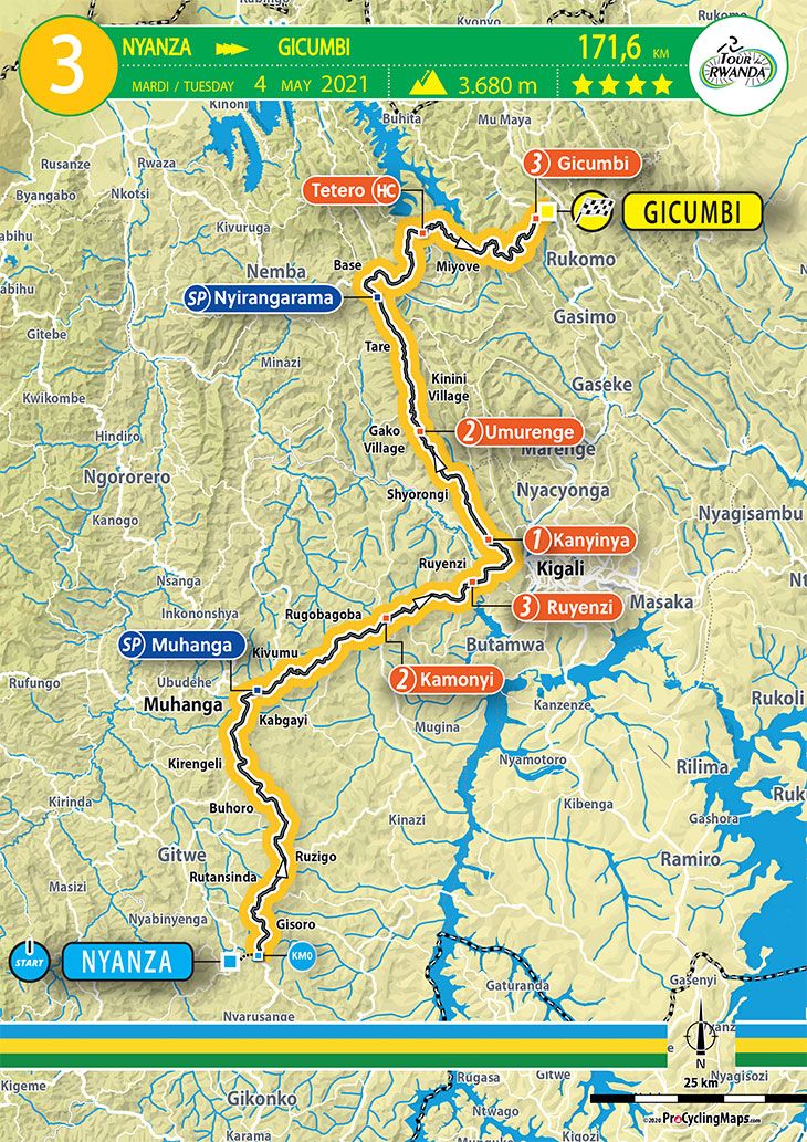 stage 2 map Tour du Rwanda