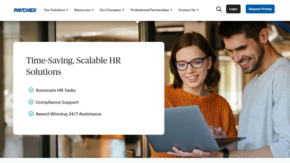 Website screenshot for Paychex (November 2024)