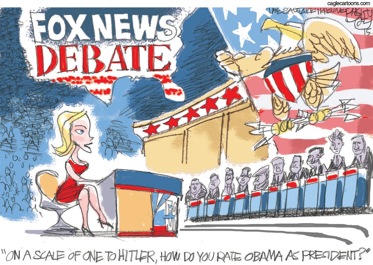 Political cartoon GOP debate 2016