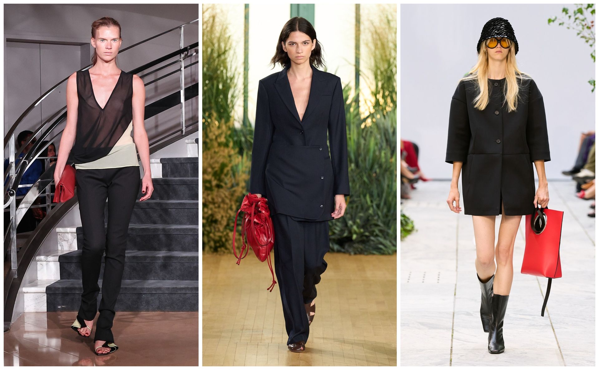 red bags on the spring 2027 runways