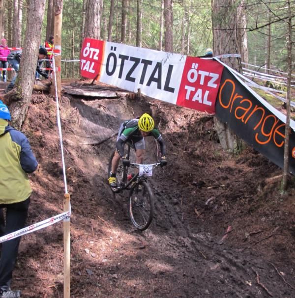 Mike Broderick enjoys the technical course in Haiming, Austria