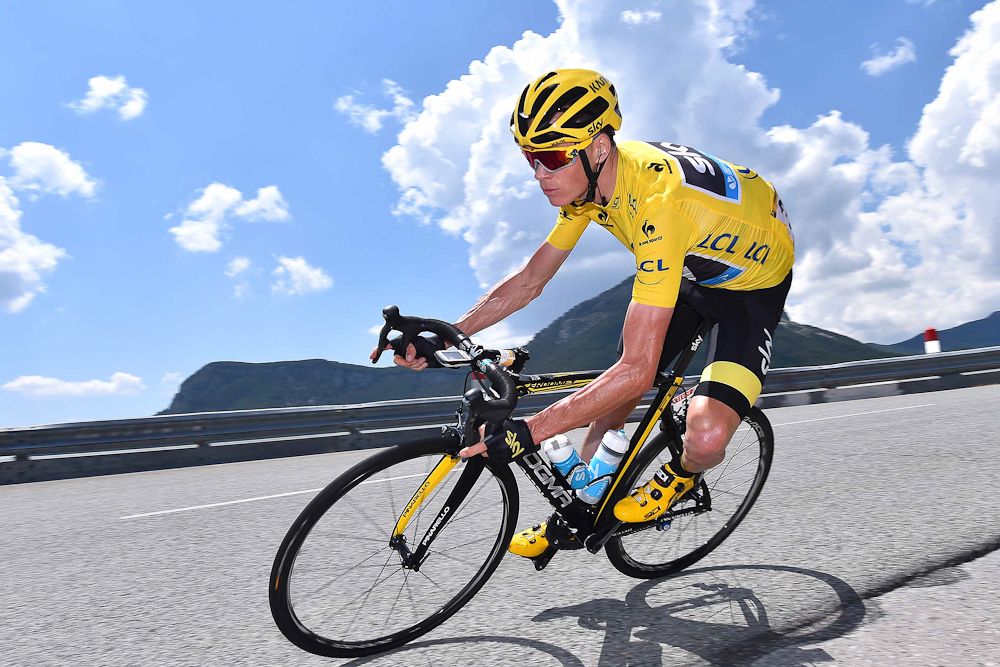 Chris Froome in action during stage 17.