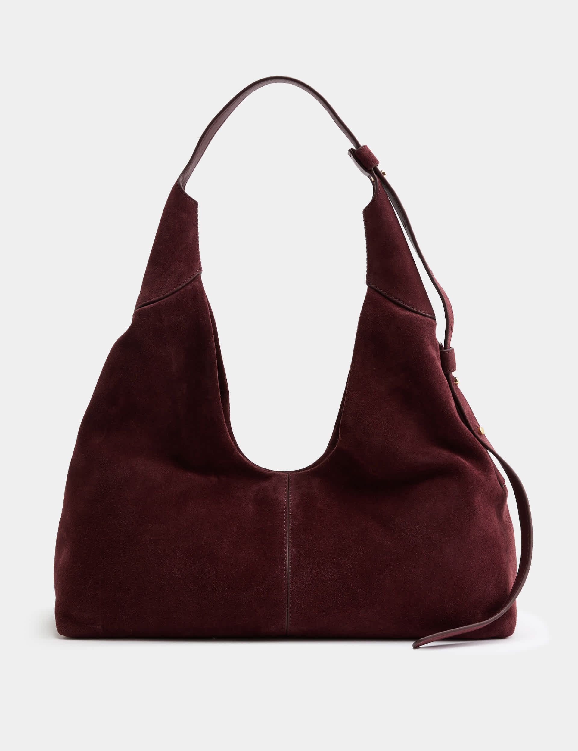 Suede Top Handle Shoulder Bag