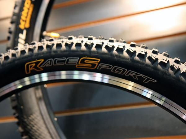 Continental's new Race Sport casings are tubeless-ready with a UST bead but just a thin interior sidewall coating that requires minimal sealant.