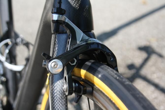 Mechanics had trimmed brake cables perfectly on the callipers