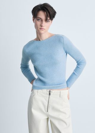 Boat Neck Ribbed Sweater - Women | Mango United Kingdom