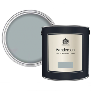 Tin of Blue Clay paint from Sanderson