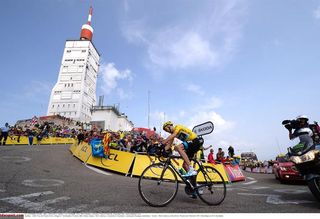 Froome on his way to victory on Mont Ventoux in 2013