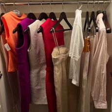 Eliza Huber's closet at the Rosewood Le Guanahani resort in St. Barts.
