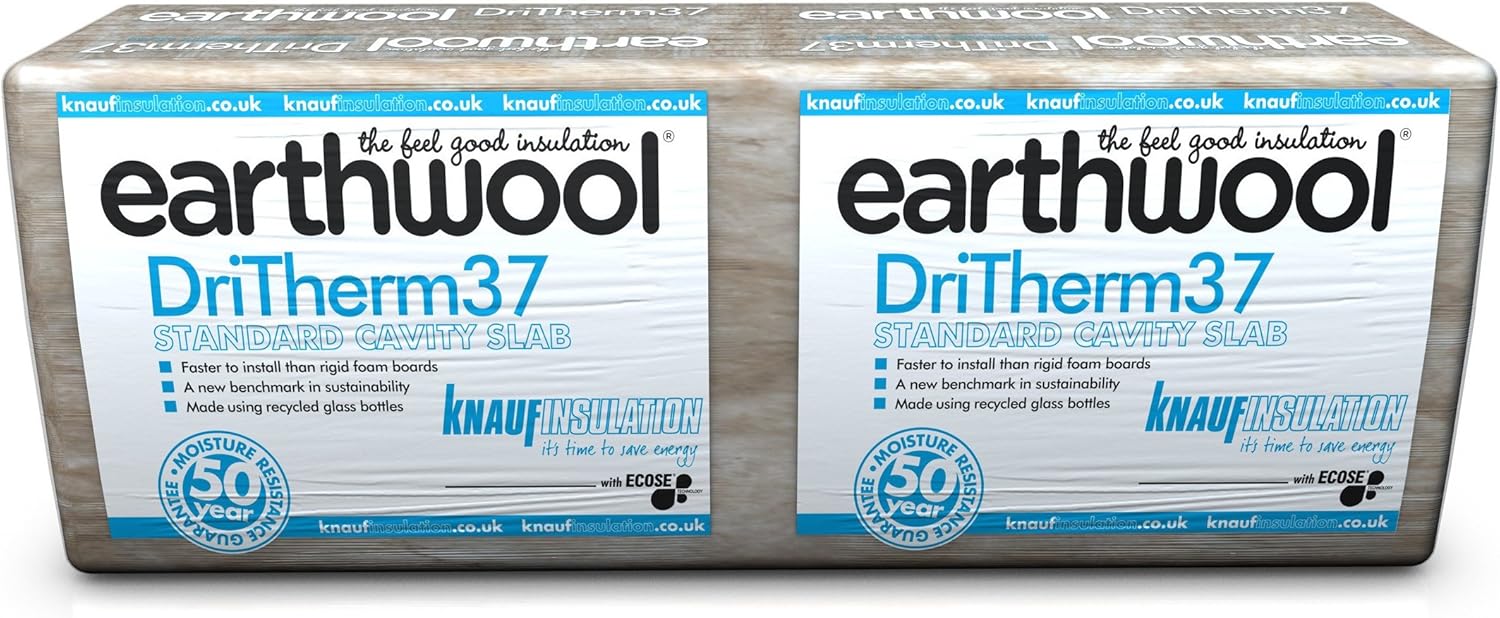 Knauf Earthwool Dritherm 37 Cavity Insulation Slabs | 150mm (4.37m2 Per Pack)