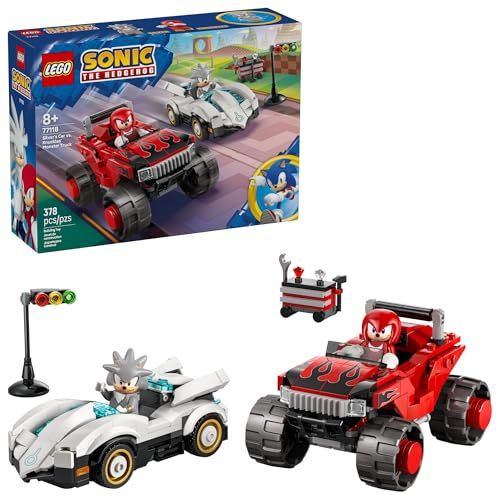 Sonic the Hedgehog Silver&rsquo;s Car Vs. Knuckles&rsquo; Monster Truck
