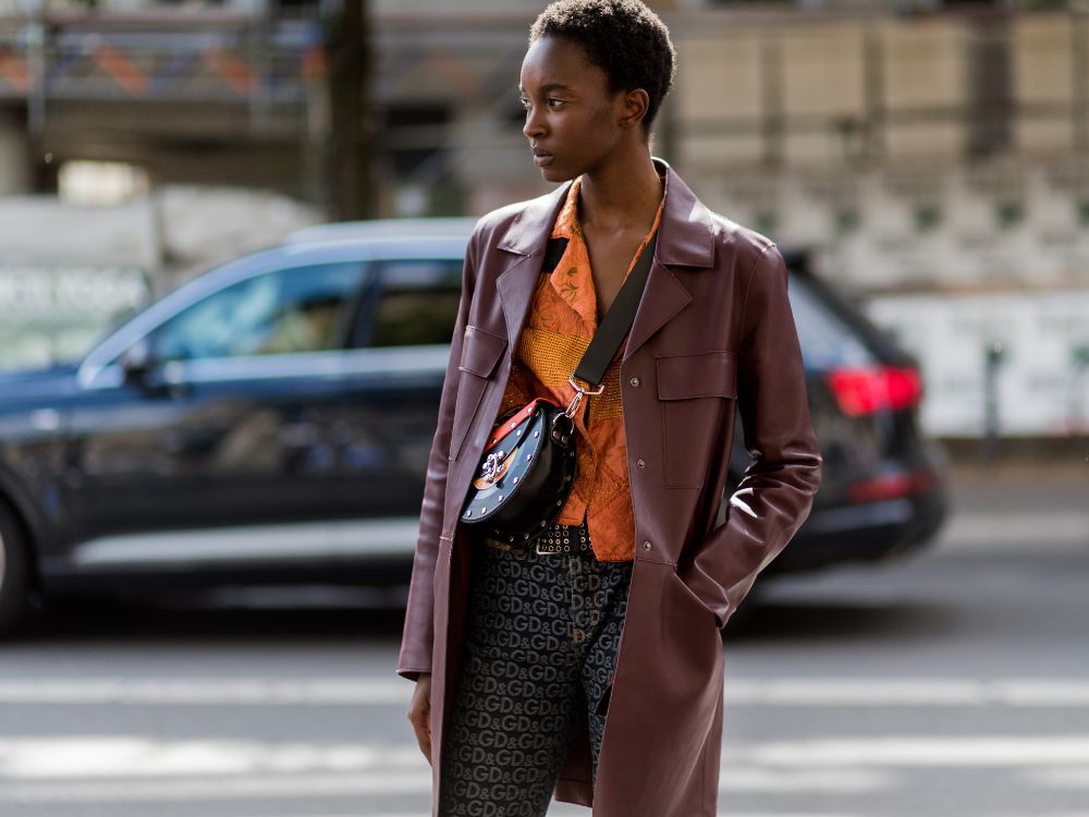 Woman at fashion week