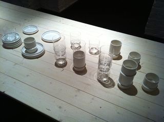 New ceramics and glassware by Pekka Harni and Yuka Takahahi, on show at the Design Museum