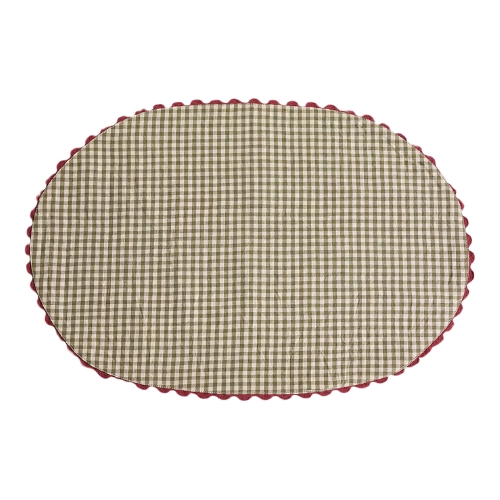 SOHO HOME, Munro Checked Linen and Cotton Placemats Set of Four