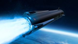 Artist's illustration of Rocket Lab's next-gen Neutron launcher in flight.