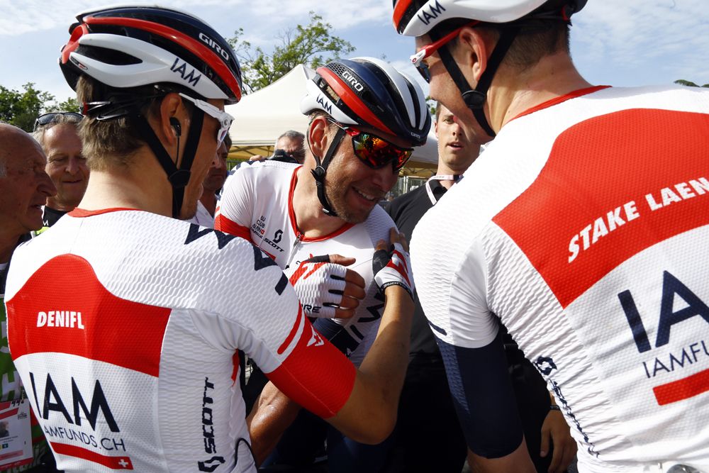 IAM Cycling at the finish