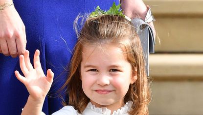 windsor, united kingdom october 12 embargoed for publication in uk newspapers until 24 hours after create date and time princess charlotte of cambridge attends the wedding of princess eugenie of york and jack brooksbank at st georges chapel on october 12, 2018 in windsor, england photo by poolmax mumbygetty images