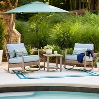 Allen + Roth Ivy Meadows 3-Piece Wicker Patio Conversation Set