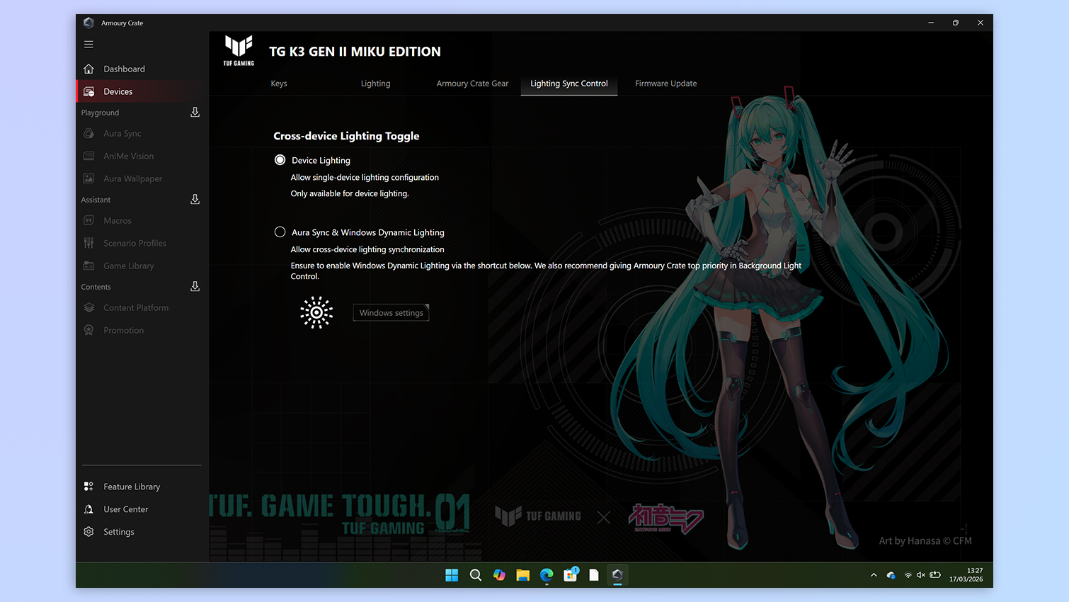 Asus Armoury Crate software screenshots