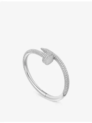 Juste Un Clou Medium 18ct White-Gold and 7.16ct Brilliant-Cut Diamond Bangle