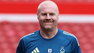 NOTTINGHAM, ENGLAND - OCTOBER 22: Sean Dyche, Manager of Nottingham Forest, poses for a photo pitchside at the City Ground on October 22, 2025 in Nottingham, England. 