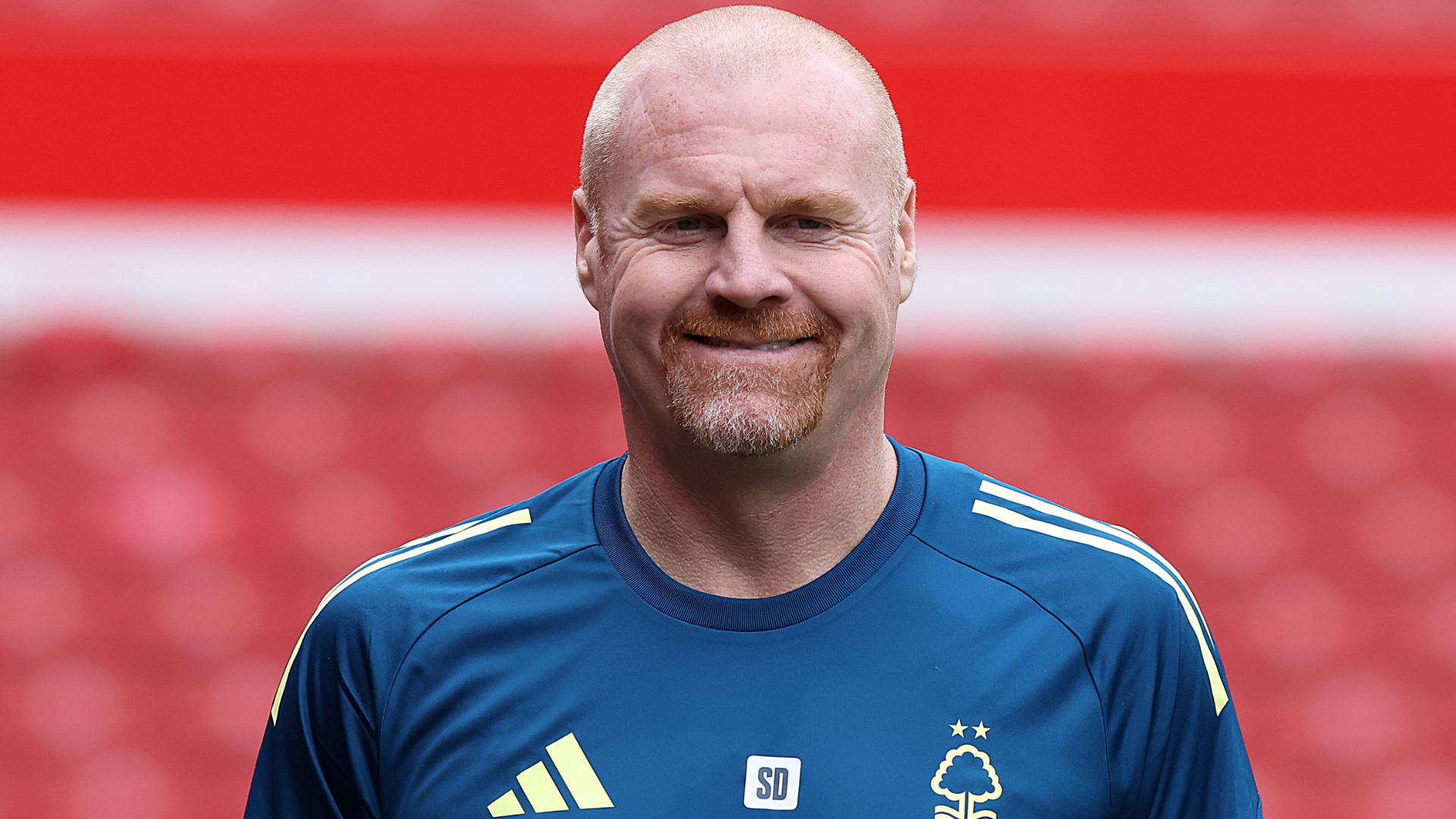 NOTTINGHAM, ENGLAND - OCTOBER 22: Sean Dyche, Manager of Nottingham Forest, poses for a photo pitchside at the City Ground on October 22, 2025 in Nottingham, England.