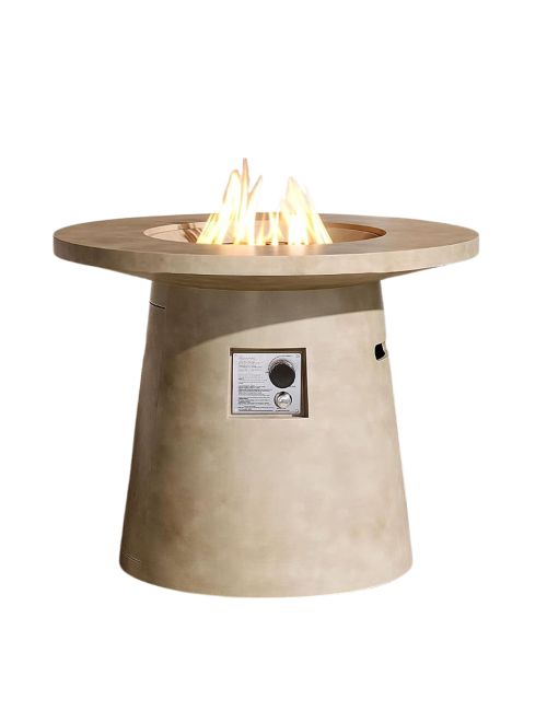 Hompus Round Patio Propane Fire Table