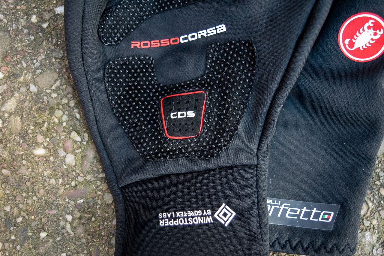 Black Castelli Perfetto RoS gloves on some concrete