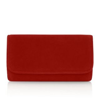 Emmy London red clutch bag