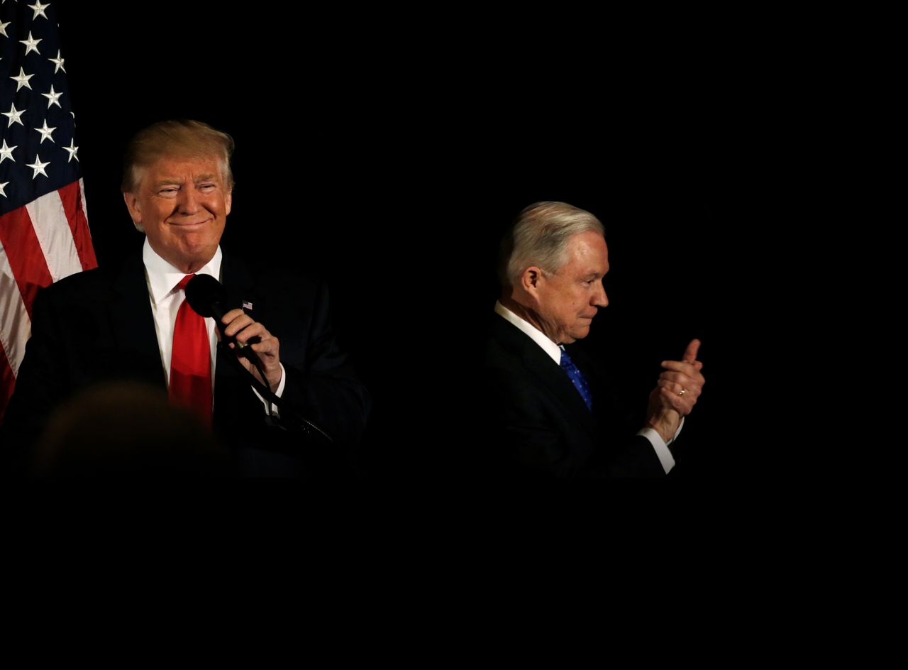 President Trump and Attorney General Jeff Sessions. 