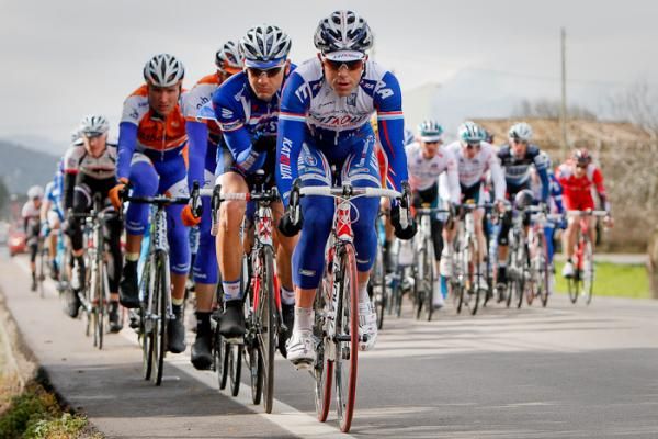 Team Katusha keeping it together for their leader Joan Horrach.