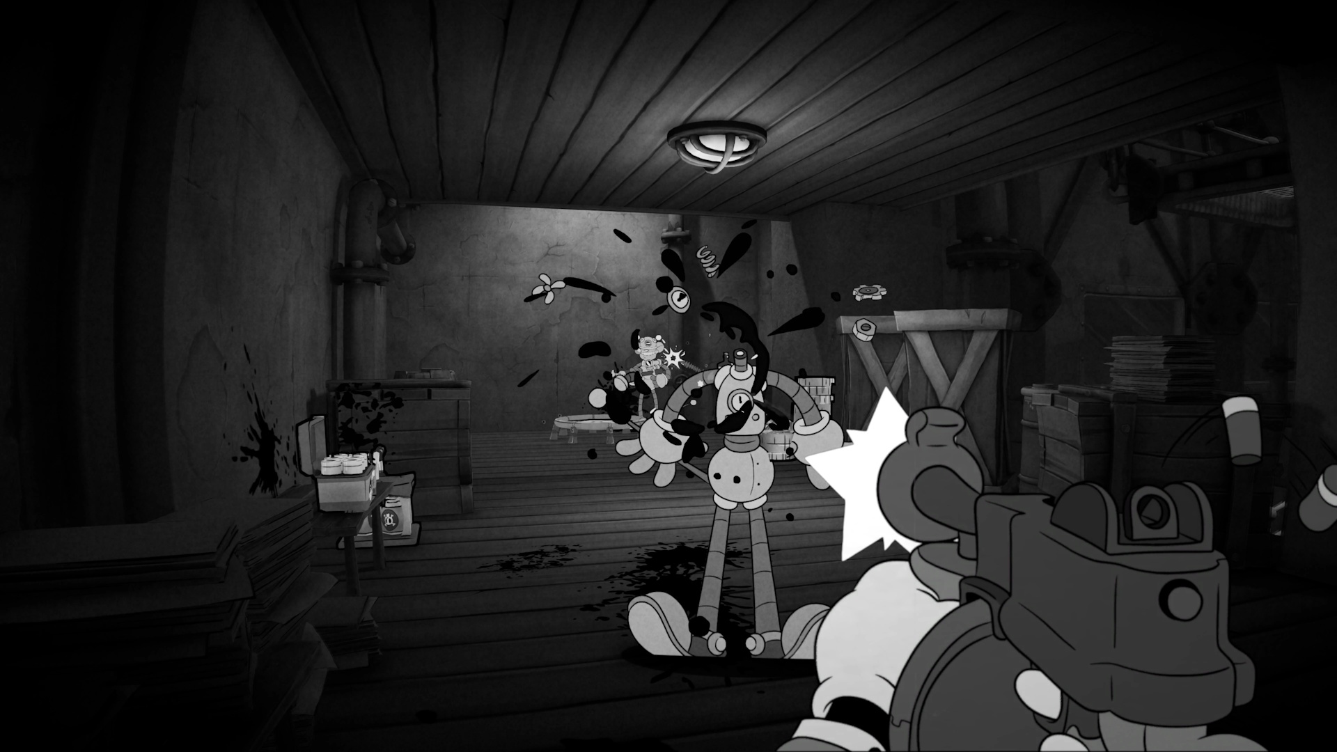 Mouse: P.I. For Hire screenshot featuring an enemy being taken out