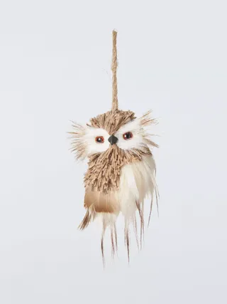 John Lewis Dawn & Dusk Feather Owl Tree Decoration