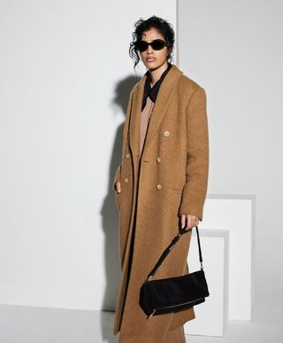 Textured Wool Blend Coat