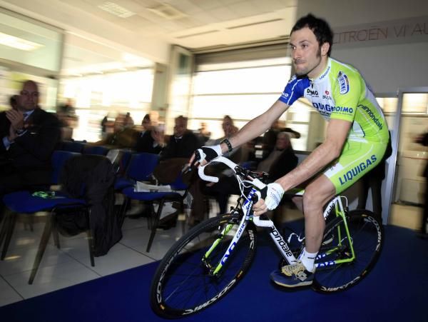 Ivan Basso (Liquigas-Cannondale) at the team presentation in Milan.