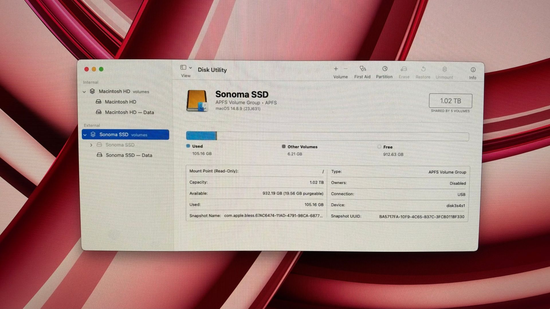 About this Mac info window
