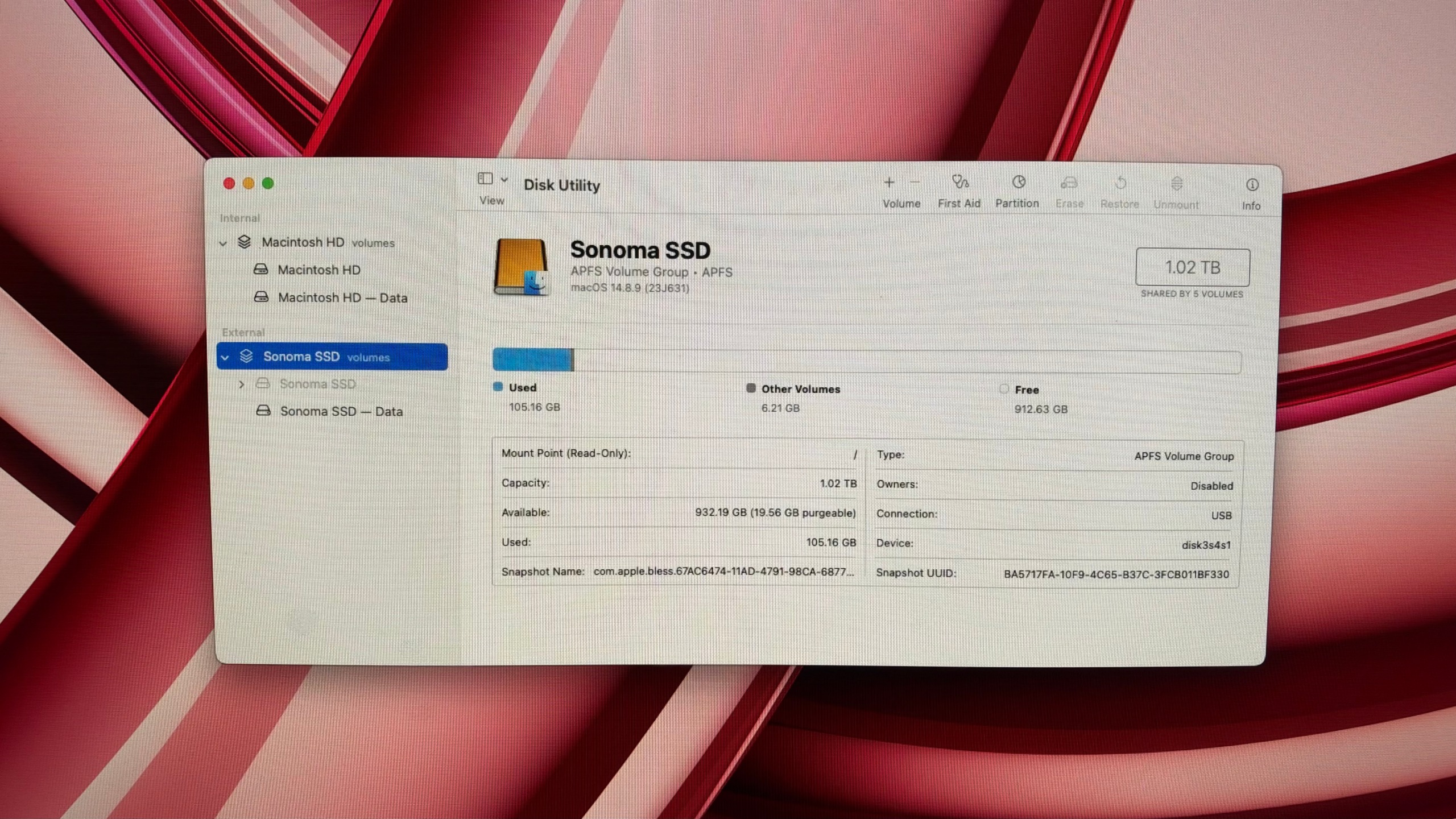 About this Mac info window