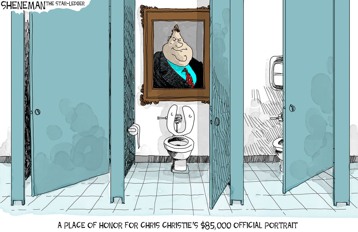 Political cartoon U.S. Chris Christie portrait | The Week