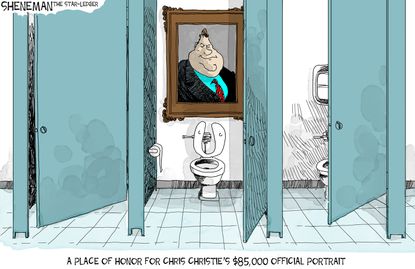 Political cartoon U.S. Chris Christie portrait