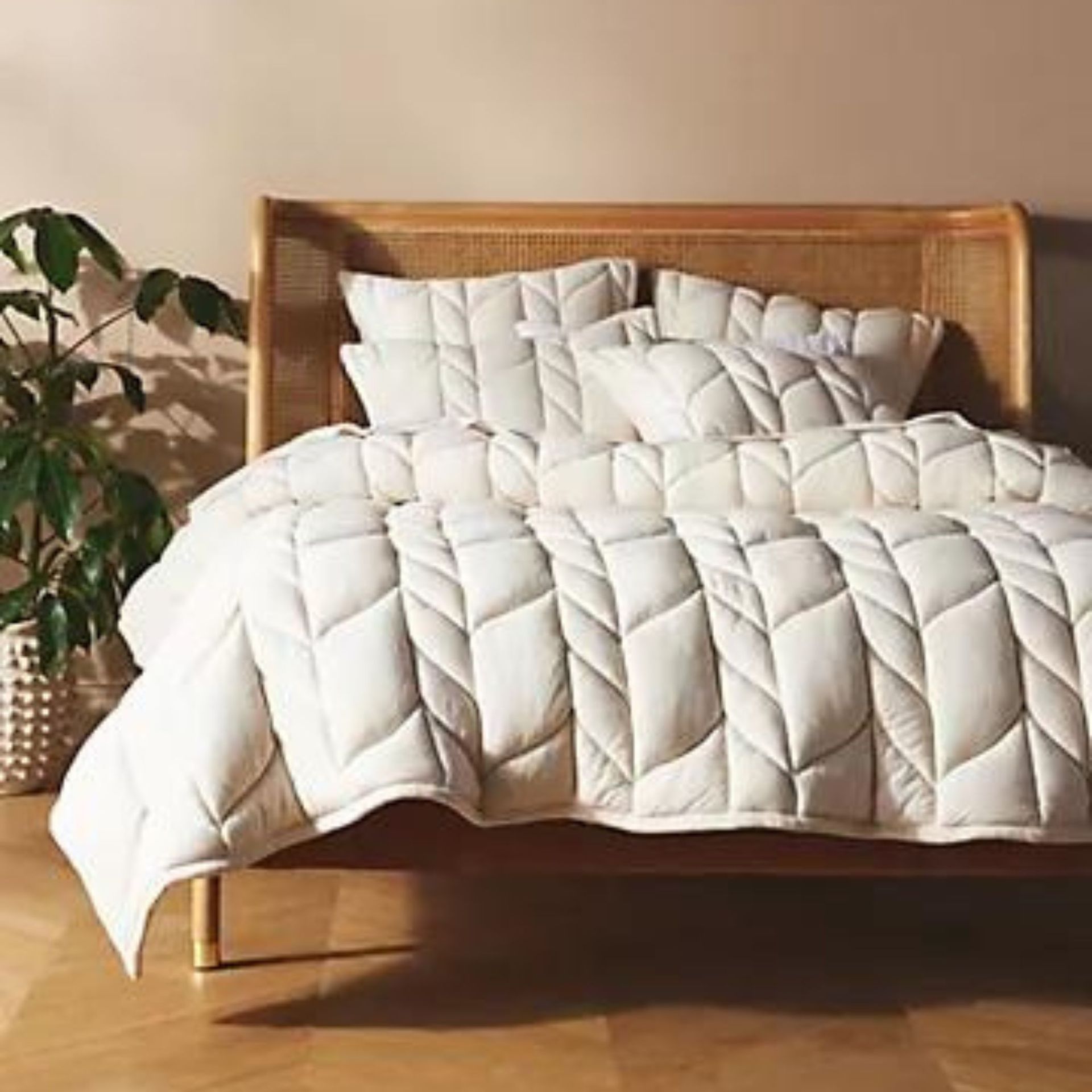 neutral quilt comforter