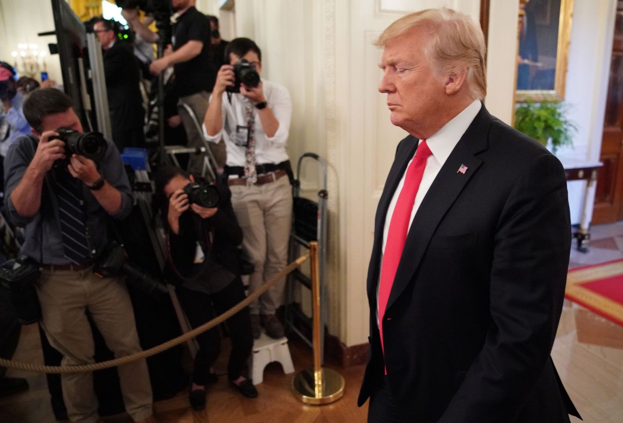 President Trump in the East Room