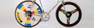 Indurain's Banesto Pinarello with smaller front wheel