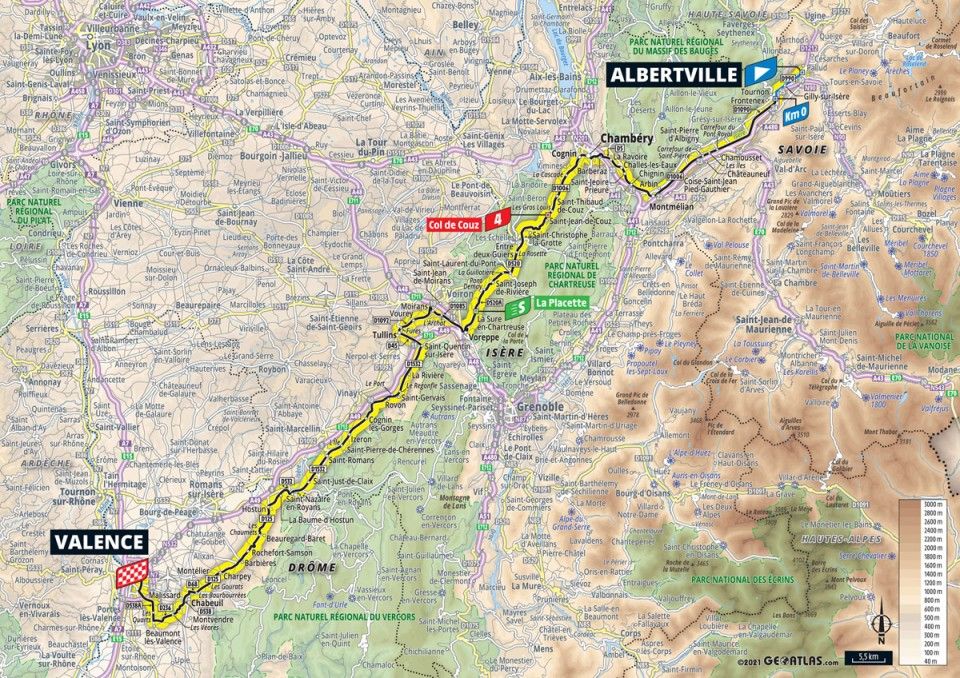 Tour de France 2021 stage 10 profile map