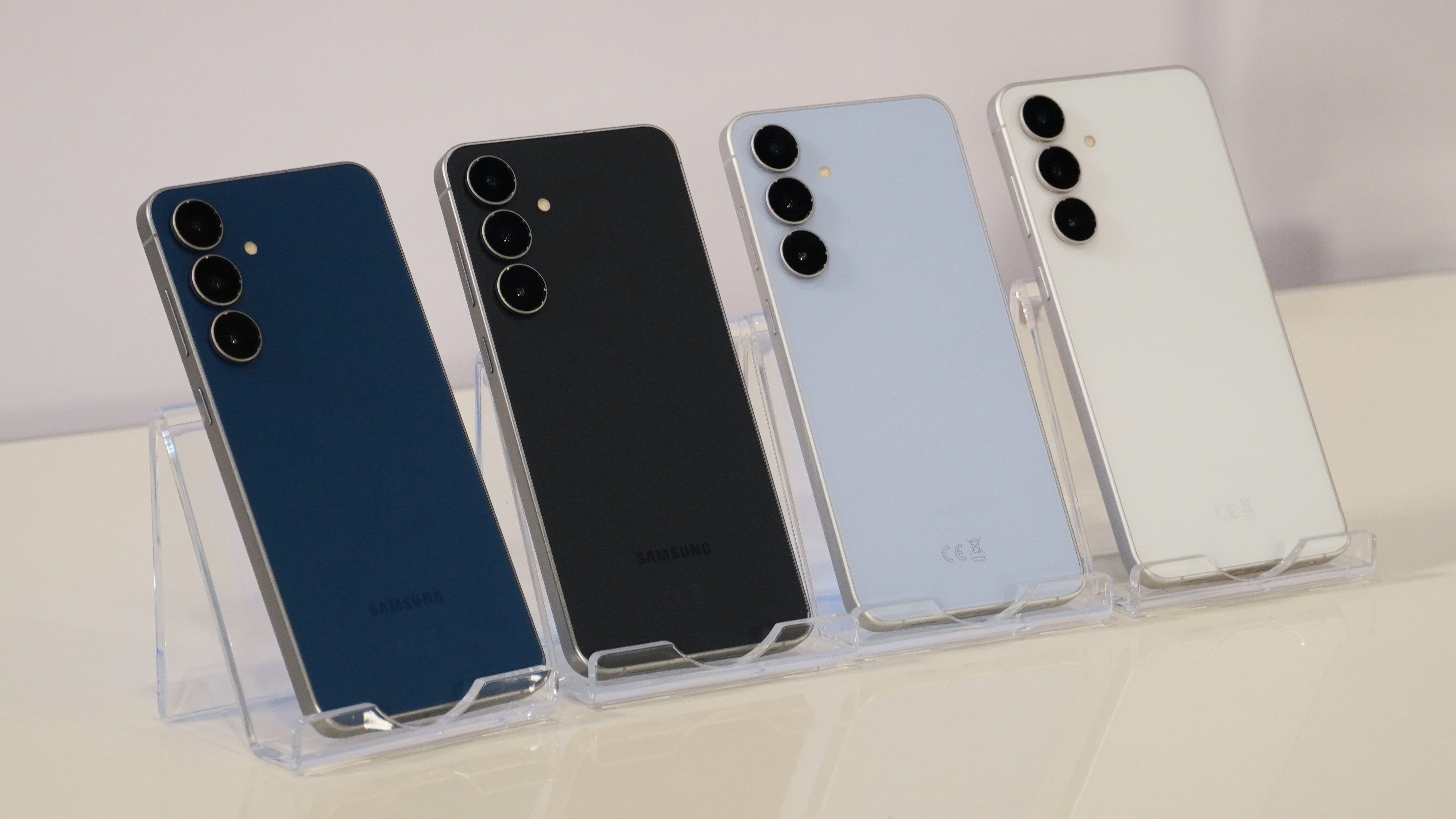 All four colors of the Samsung Galaxy S25 FE.