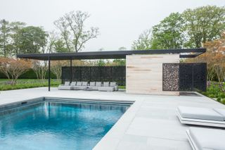 pool house ideas: covered pool terrace