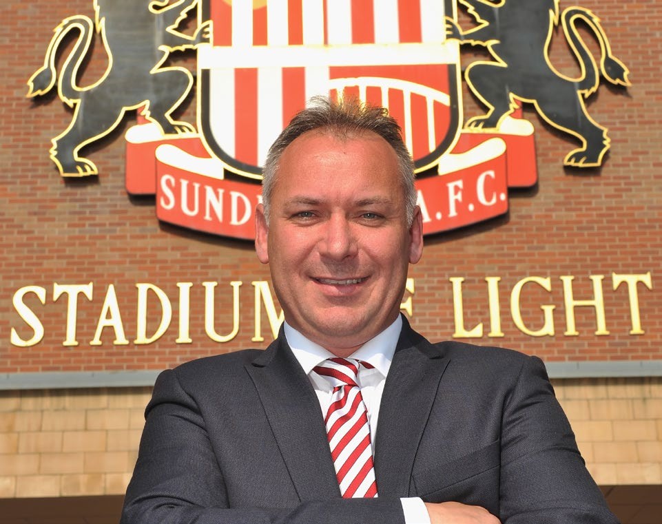 SUNDERLAND, ENGLAND - MAY 21: New Sunderland owner Stewart Donald poses outside the ground at the Stadium of Light on May 21, 2018 in Sunderland, England. (Photo by Sunderland AFC/Sunderland AFC via Getty Images)