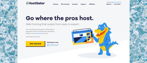 HostGator web hosting homepage