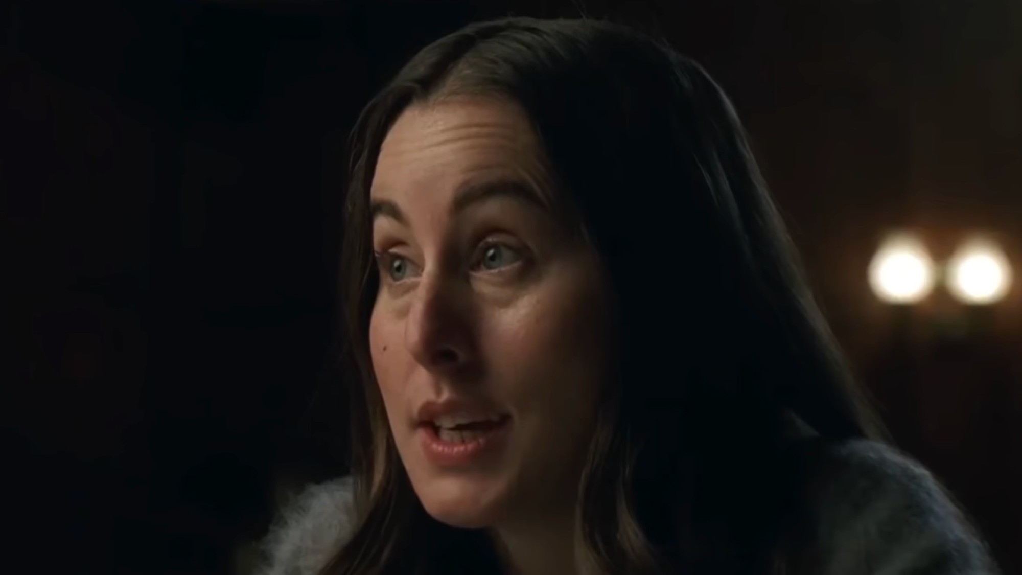 Rachel freaking out during the confession scene