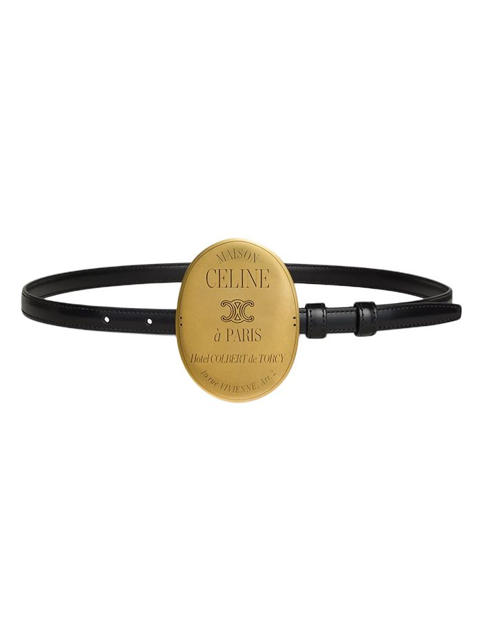 CELINE, Maison Celine Belt 13mm in Taurillon Leather