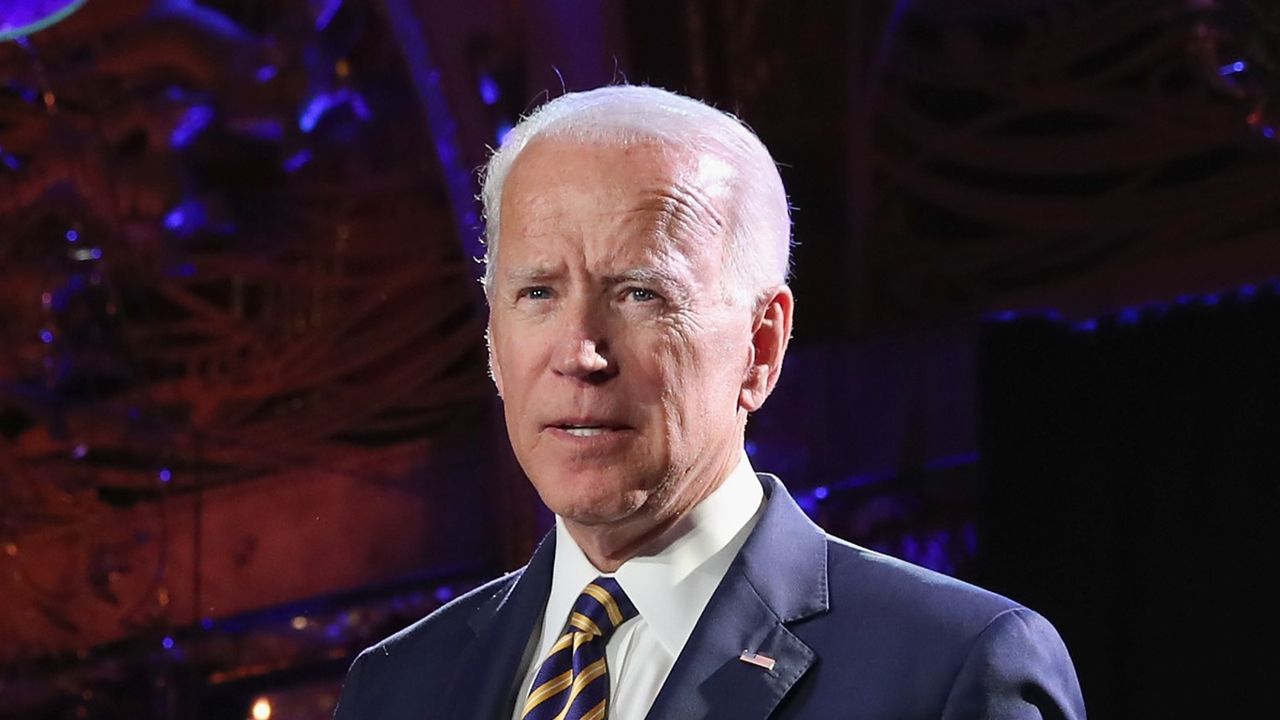 NEW YORK, NY - MARCH 26: Former Vice President of the United States, Joe Biden speaks onstage during The 2019 Biden Courage Awards at Russian Tea Room on March 26, 2019 in New York City. (Photo by Cindy Ord/Getty Images for It&#039;s On Us)